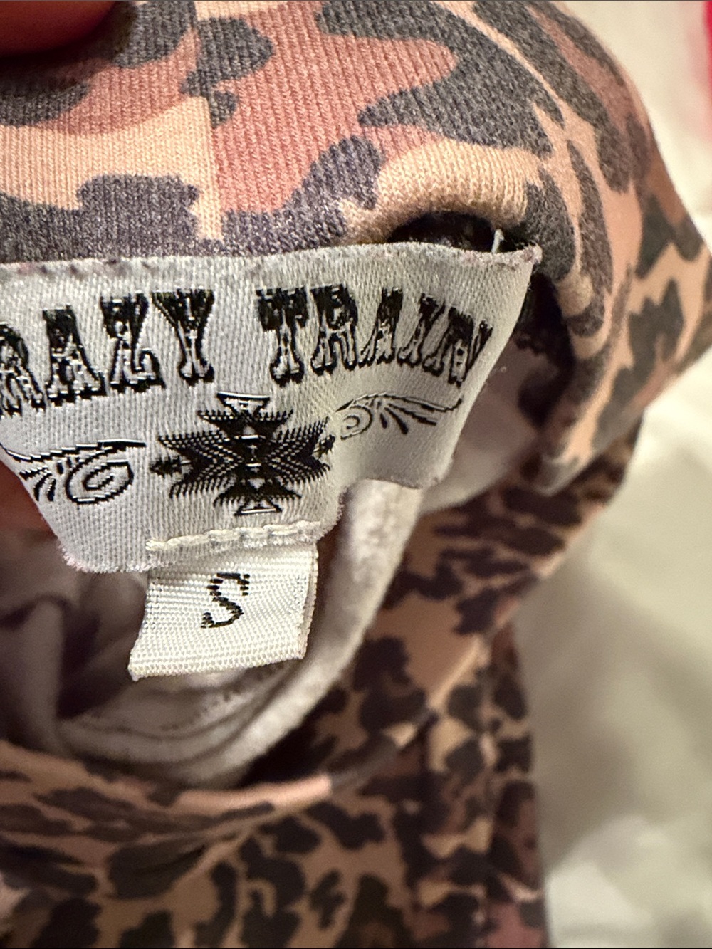 Crazy Train Leopard Print joggers small - Picture 4 of 5